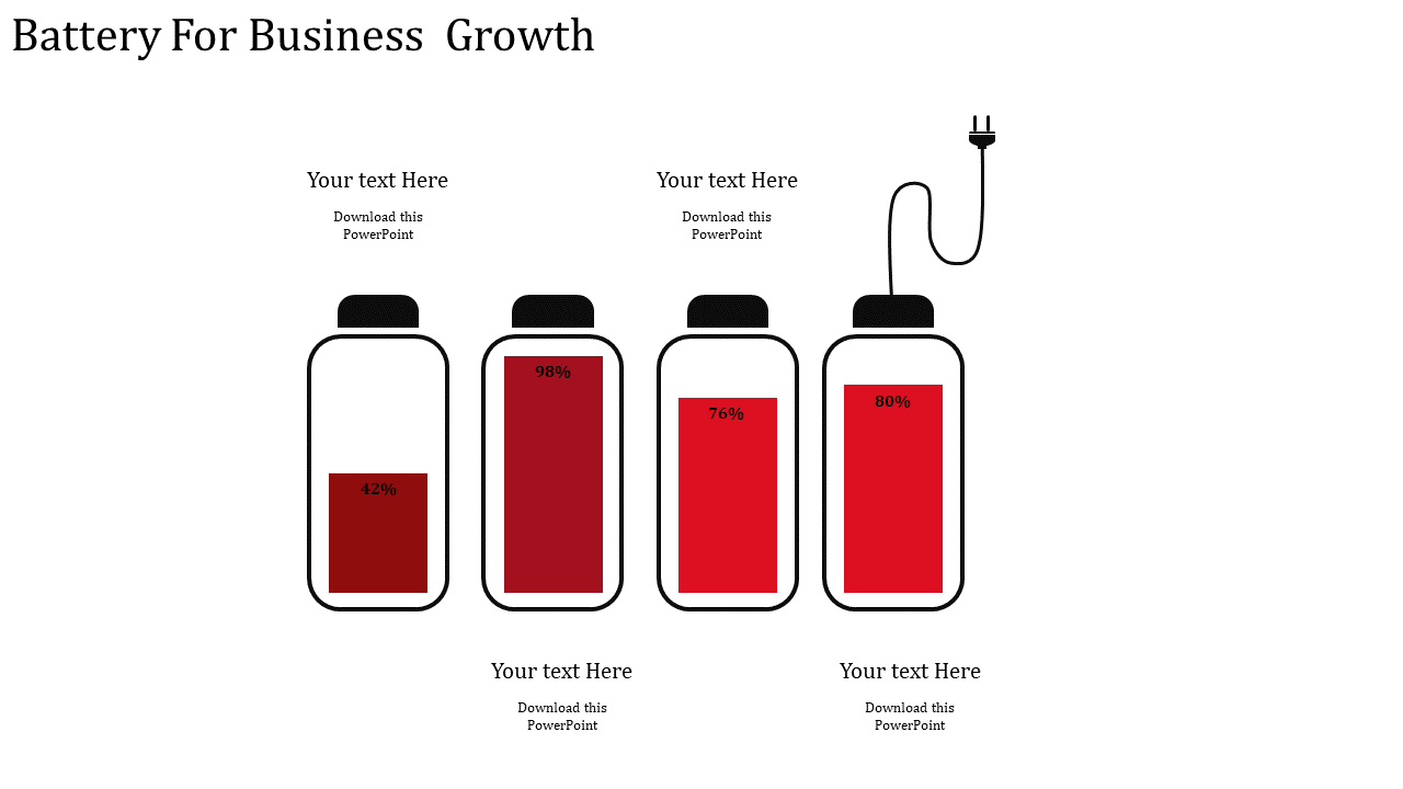 business strategy template-Battery For Business Growth-4-Red